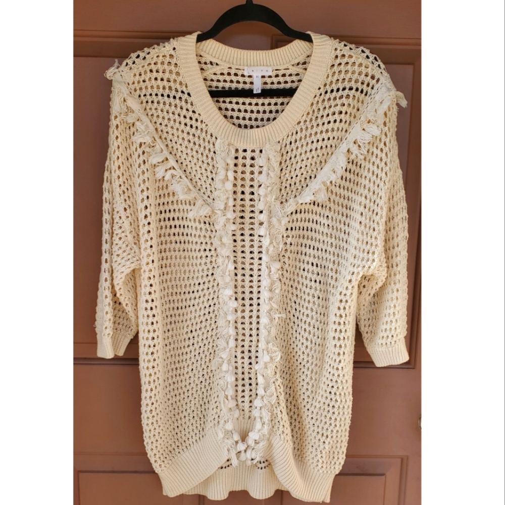LEITH Cream Knitted Sweater XS